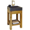 Teak &amp; Living Wastafelmeubel Unf. met wastafelbak Black Afmeting: 50x48x90 cm