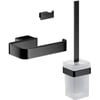 Emco Loft Accessoiresset inclusief closetrolhouder, handdoekhaak en closetborstelset Black