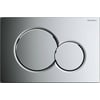 Geberit Sigma 01 bedieningsplaat tweeknops frontbediening Chroom