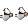 Grohe S-koppelingen met roset 3/8&quot;x1/2&quot; set a 2 stuks