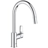 Grohe BauLoop Keukenmengkraan C-uitloop uittrekbare mousseur Chroom
