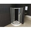 Saniselect Douchecabine kwartrond 90x90x190 cm Helder glas Aluminium
