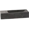 Saniselect Fontein smal 1 kraangat links 38x14x8 cm Hardstenen Zwart