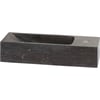 Saniselect Fontein smal 1 kraangat rechts 38x14x8 cm Hardstenen Zwart