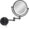 Saniselect Scheerspiegel met LED-verlichting Wandmontage Mat Zwart