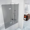 Ben Martino Badwand 2dlg R 114x140 cm Chroom Grijs Glas