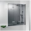 Ben Martino Badwand 3dlg R 114x140 cm Chroom Grijs Glas