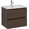 Saniselect Alba badmeubel incl. keramische wastafel 60x47x57cm warm eiken