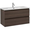 Saniselect Alba badmeubel incl. keramische wastafel 90x47x57cm warm eiken