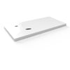 Ben blad 120x45x2 cm 1 sifon uitsp. links krg. links Glans Wit