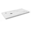 Ben blad 120x45x2 cm 1 sifon uitsp. links krg. links Bianco Carrara