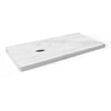 Ben Elina blad Bianco carrara 120x45x2 cm met 1 sifonuitsparing links zonder kraangat