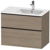 Duravit D-Neo Onderkast 81x46,2x62,5 cm Eiken (terra)