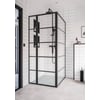 Saniselect Dalma Douchecabine met draaideur 120x100cm Mat Zwart
