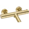 Saniselect Econ badkraan thermostatisch geborsteld messing