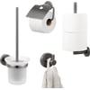 Saniselect Econ accessoireset 4-delig geborsteld zwart