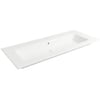 Saniselect Fluente Wastafelblad 2 bakken 2 krg 121x51x1 cm Mat Wit