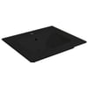 Saniselect Fluente Wastafelblad 1 bak 1 krg 61x51x1 cm Mat Zwart