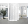 Novellini Young 2.0 kwartrond met Draaideur 90x200 cm  Mat Chroom Helder Glas