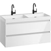Saniselect Guarda meubelset 2 lades hoge mineraalmarmeren wastafel 120cm Glans Wit