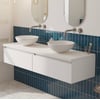 Saniselect Guarda voorgemonteerd badmeubel incl. afdekblad met witte greeplijst 160cm mat wit