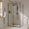 Saniselect Garda Douchecabine met draaideur links incl. antikalk 120x90x210 cm mat zwart