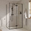 Saniselect Garda Douchecabine met draaideur rechts incl. antikalk 120x90x210 cm mat zwart