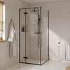 Saniselect Garda Douchecabine met draaideur links incl. antikalk 90x90x210 cm mat zwart