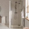 Saniselect Garda Draaideur 90x210 cm Rechts Helder Glas/Geborsteld Grijs