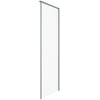 Huismerk SD-serie Zijwand 100x210 cm Geborsteld Grijs Helder Glas
