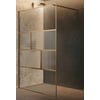 Novellini H Art HC Inloopdouche 97-98,5x200 cm Brushed Red Gold Flute Glas