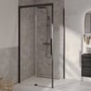 Ben IMotion Zijwand Rechts 90x206cm tbv Schuifdeur links Mat Zwart / Helder Glas