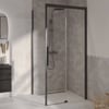 Ben IMotion Zijwand Links 90x206cm tbv Schuifdeur rechts Mat Zwart/ Helder Glas