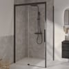 Ben iMotion douchecabine links schuivend  120x90x206 cm  mat zwart/helder glas