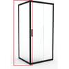 Saniselect Jossa Zijwand 90x200 cm Helder Glas/Mat Zwart