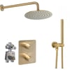 Ben Lavion Inbouw Regendoucheset 25 cm Geborsteld Messing