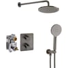 Ben Lavion 250 Inbouw Regendoucheset 3 sproeistralen handdouche Geborsteld Zwart