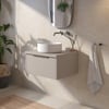 Saniselect Luca voorgemonteerd badmeubel 1 lade incl. afdekblad met rvs greep 60cm mat greige