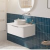 Saniselect Luca voorgemonteerd badmeubel 1 lade incl. afdekblad met chromen greep 80cm mat wit