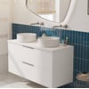 Saniselect Luca voorgemonteerd badmeubel incl. afdekblad met rvs greep 120cm mat wit
