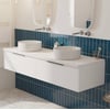 Saniselect Luca voorgemonteerd badmeubel incl. afdekblad met chromen greep 160cm mat wit