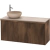 Ben Linea voorgemonteerd badmeubel incl. beige betonnen waskom links 120cm eiken grijs/beige beton