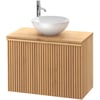 Ben Linea voorgemonteerd badmeubel incl. keramische waskom 80cm eiken naturel kraangat links