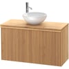 Ben Linea voorgemonteerd badmeubel incl. keramische waskom 100cm eiken naturel kraangat links