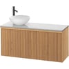 Ben Linea voorgemonteerd badmeubel incl. solid surface waskom links 120cm eiken naturel/marmer
