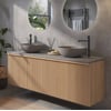 Ben Linea voorgemonteerd badmeubel incl. beton grijze waskommen 160cm eiken naturel/grijs beton
