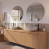 Ben Linea voorgemonteerd badmeubel incl. solid surface waskommen 200cm eiken naturel
