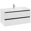 Ben Limara Wastafelmeubelset 100cm Glans Wit/Mat Zwart