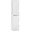 Ben Limara Hoge kast Rechts, 35x29x165 cm, Glans Wit/Aluminium