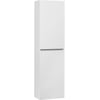 Ben Limara Hoge kast Rechts, 45x29x165 cm, Glans Wit/Aluminium